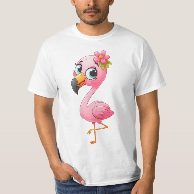 T-shirt Flamant rose 13 (Devant)