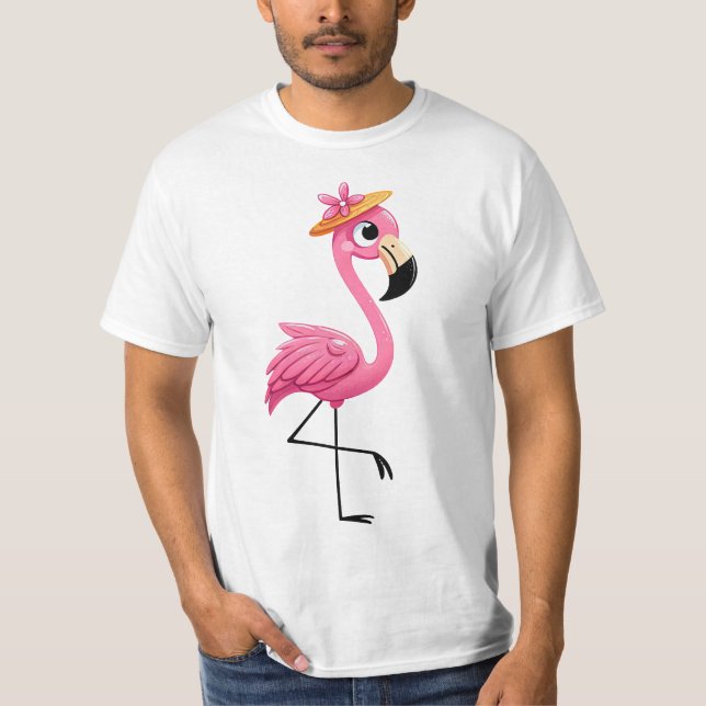 T-SHIRT FLAMANT ROSE 5 (Devant)