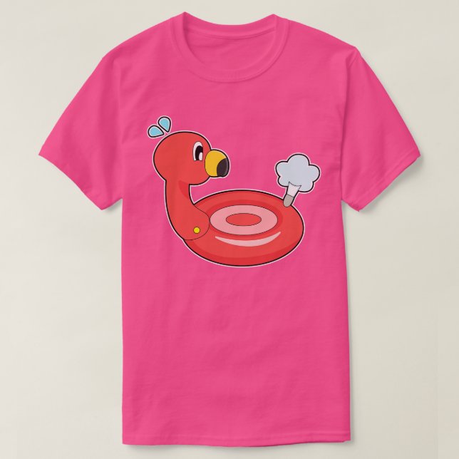 T-shirt Flamant rose Air matelas (Design devant)