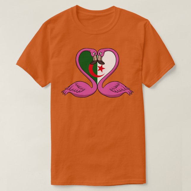 T-shirt Flamant rose Algérie (Design devant)