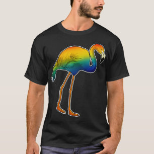 T-shirt Flamant rose arc-en-ciel