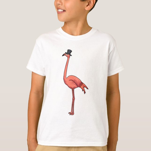 T-shirt Flamant rose avec Casquette (Devant)
