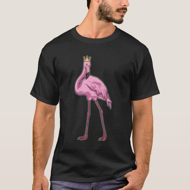 T-shirt Flamant rose avec Couronne (Devant)