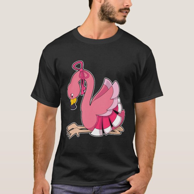 T-shirt Flamant rose avec ruban (Devant)