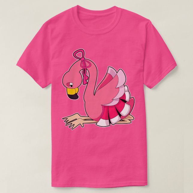 T-shirt Flamant rose avec ruban (Design devant)