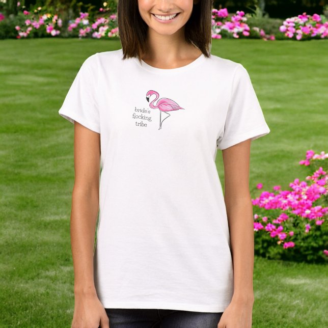 T-shirt Flamant rose Bachelorette Bridesmaid Tribu d'encha (Créateur téléchargé)