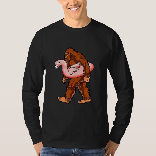 T-shirt Flamant rose Bigfoot (Devant)