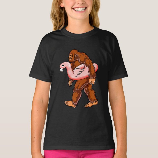 T-shirt Flamant rose Bigfoot (Devant)