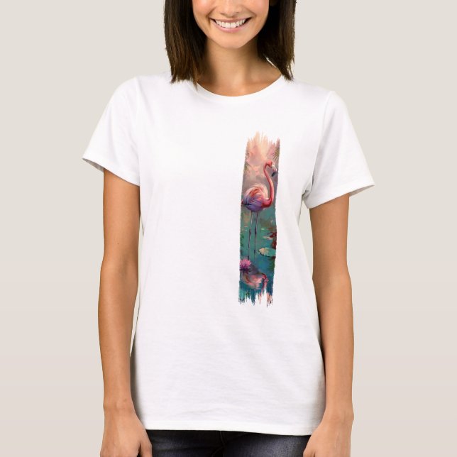 T-shirt Flamant rose Brusch Art (Devant)
