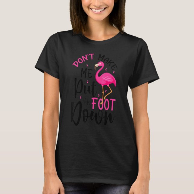 T-shirt Flamant rose Calme Le Flocon Drôle Amateur D'Oisea (Devant)