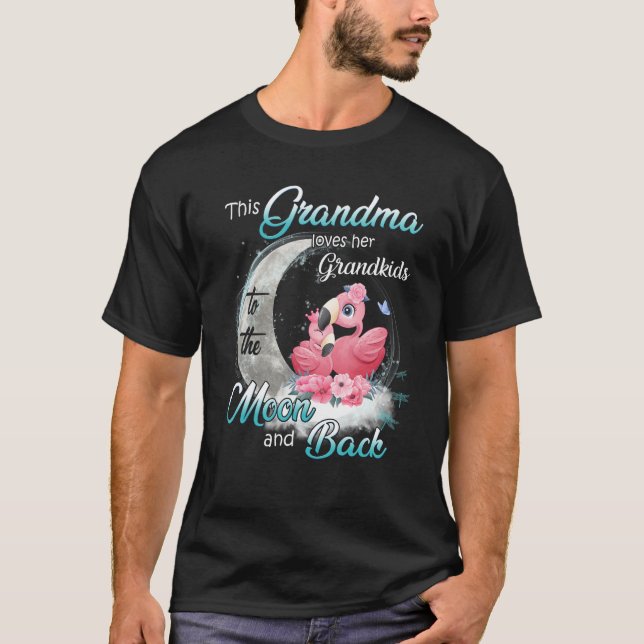 T-shirt Flamant rose Cette Grand-Mère Aime Ses Petits-Enfa (Devant)