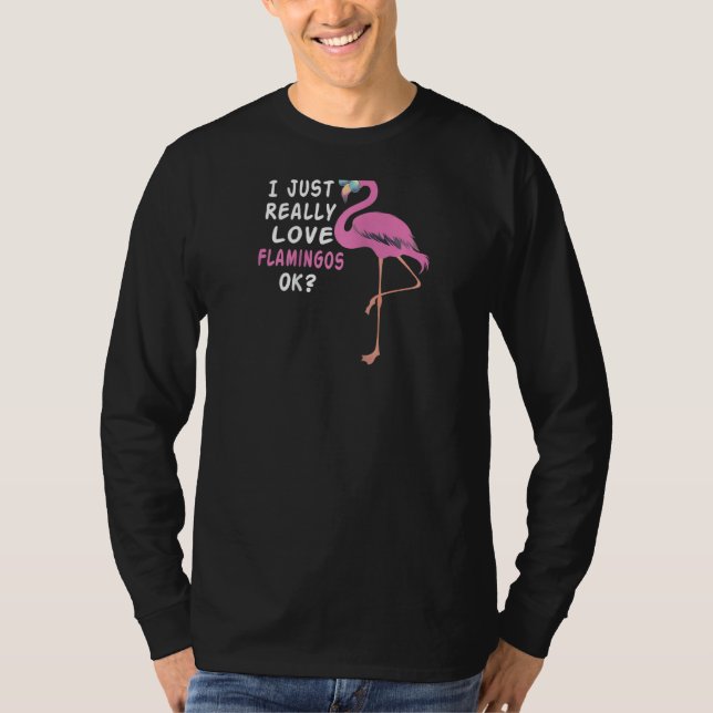T-shirt Flamant rose cool Avec Lunettes J'Aime Vraiment Fl (Devant)