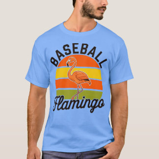 T-shirt Flamant rose de baseball