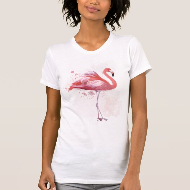 T-shirt Flamant rose de bouffée (Devant)
