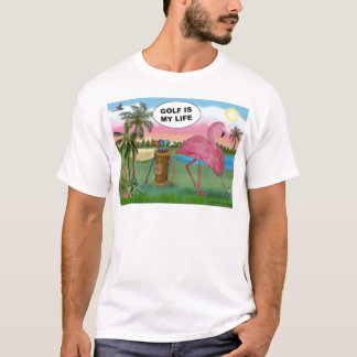 T-shirt Flamant rose de golf - Le golf est ma vie