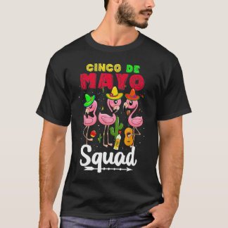 T-shirt Flamant rose de la brigade Cinco de Mayo