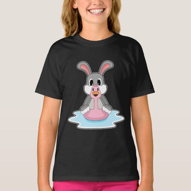 T-shirt Flamant rose de lapin (Devant)