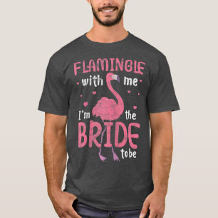 T-shirt Flamant rose de mariée Fête de bachelorette de mar