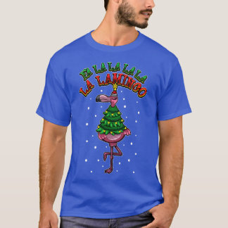 T-shirt Flamant rose de Noël FA LA LA Lamingo