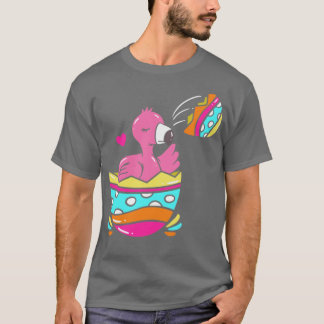 T-shirt Flamant rose de Pâques Vêtements mignonette Bunny 