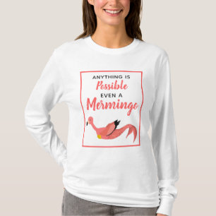 T-shirt Flamant rose de sirène rose mignon Inspiration