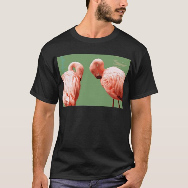 T-shirt Flamant rose d'écarlate (Devant)
