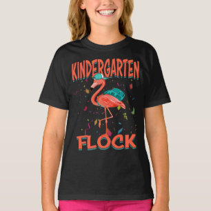 T-shirt Flamant rose D'Élevage De Jardin D'Enfants Retour