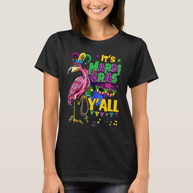 T-shirt Flamant rose d'idées de la fête du Carnaval Mardi  (Devant)