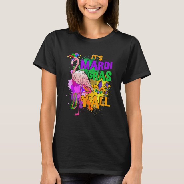 T-shirt Flamant rose d'idées de la fête du Carnaval Mardi  (Devant)