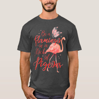 T-shirt Flamant rose d'oiseaux exotiques Cool Pigeons