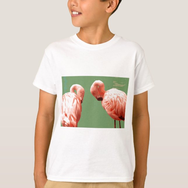 T-shirt Flamant rose écarlate (Devant)