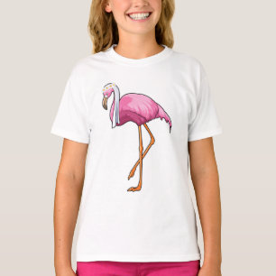 T-shirt Flamant rose en mariée avec voile