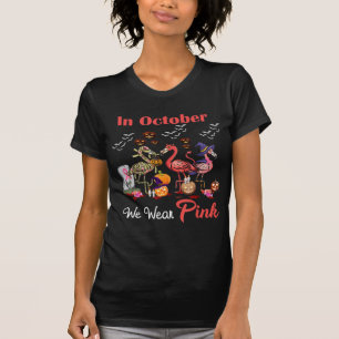 T-shirt Flamant rose En Octobre Nous Portons Pink Breast C