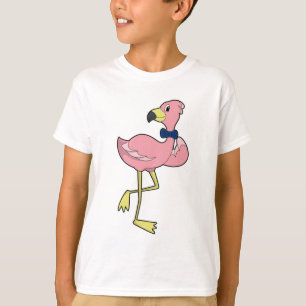 T-shirt Flamant rose en tant que Gentleman avec Cravate