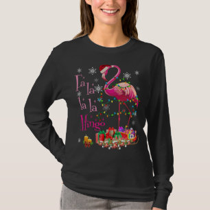 T-shirt Flamant rose Fa La La La Mingo pour Noël Noël Noël