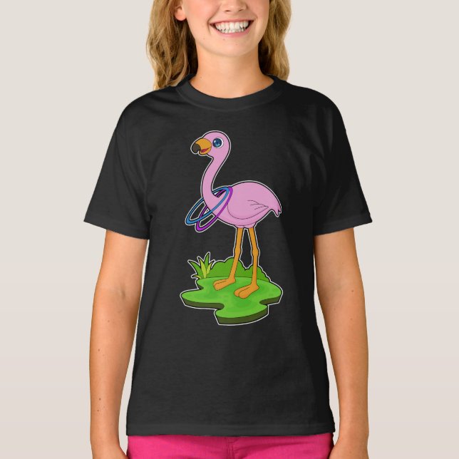 T-shirt Flamant rose Fitness Sports Gymnastique (Devant)
