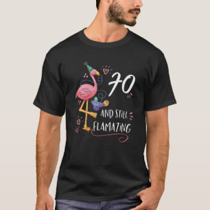 T-shirt Flamant rose Flamazing 70E Anniversaire Décoration