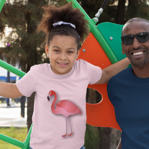 T-Shirt Flamant rose flottant