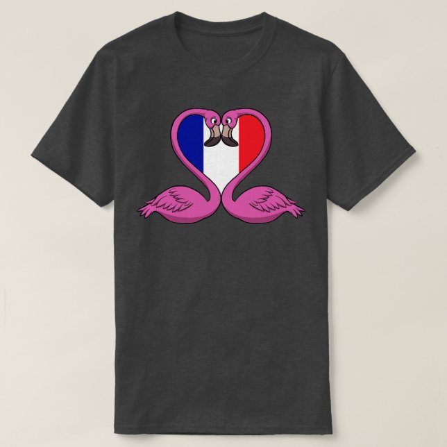 T-shirt Flamant rose France (Design devant)
