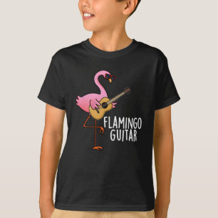 T-shirt Flamant rose Guitare Funny Music Pun Dark BG