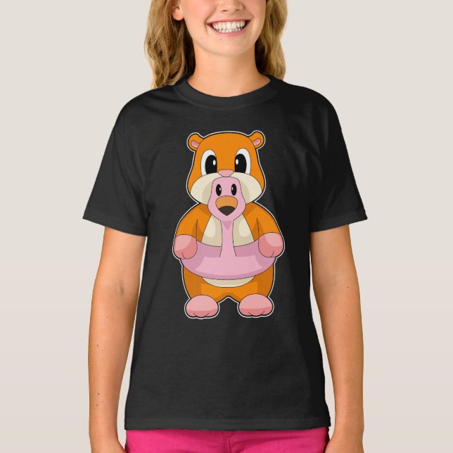 T-shirt Flamant rose Hamster (Devant)