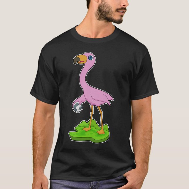 T-shirt Flamant rose Handball player Handball (Devant)