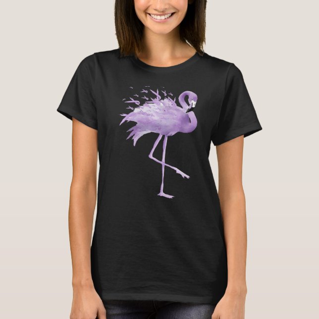 T-shirt Flamant rose honorifique aidants naturels Ruban de (Devant)