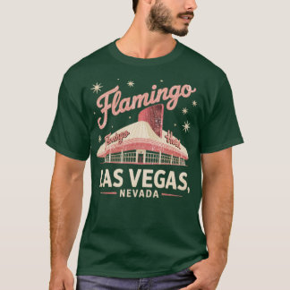 T-shirt Flamant rose Hotel Retro Vintage Las Vegas