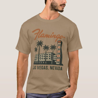 T-shirt Flamant rose Hotel Retro Vintage Las Vegas