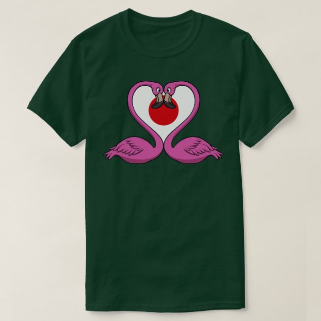 T-shirt Flamant rose Japon (Design devant)