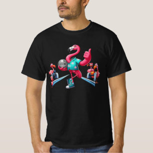 T-shirt Flamant rose Jouer Bowling Graphic Art Bowler Bowl