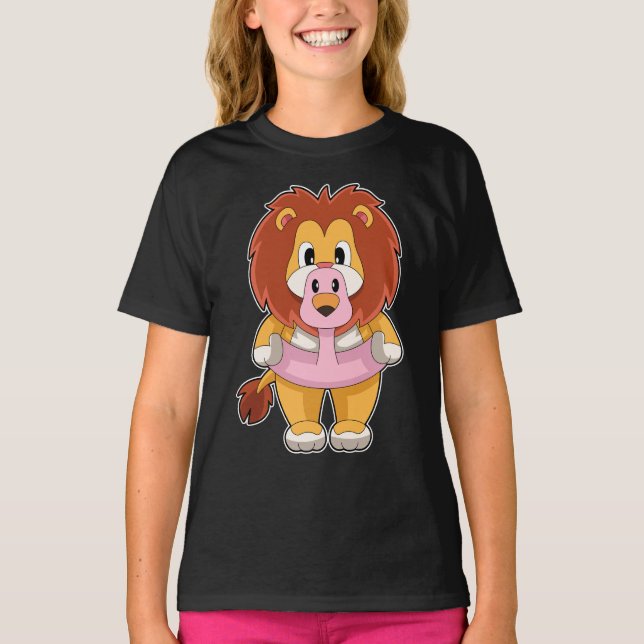 T-shirt Flamant rose Lion (Devant)