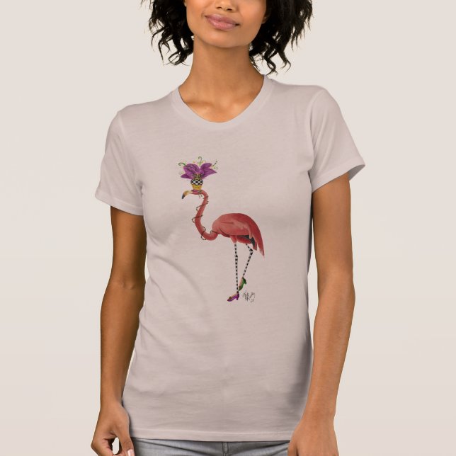 T-shirt Flamant rose Mardi Gras Complet (Devant)