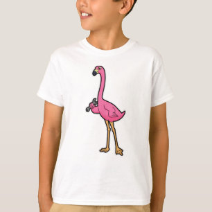 T-shirt Flamant rose mécanique avec clé